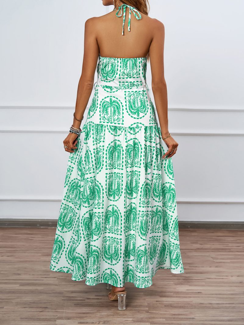 Women’s Floral Halter Dress – Vacation Must-Have - Image 4