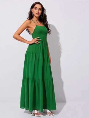 Swing Party Dress – Elegant Backless Straps
