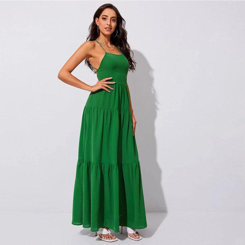 Swing Party Dress – Elegant Backless Straps