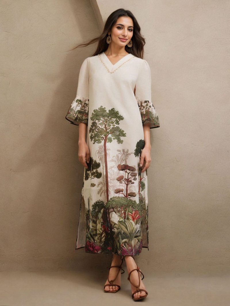 Summer Digital Print Dress for Women - Image 4