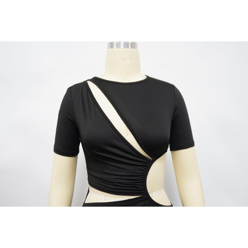 Asymmetric Hollow Out Maxi Dress for Women - Image 4