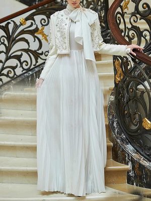Spring Diamond Studded Blazer Dress Two-Piece Set