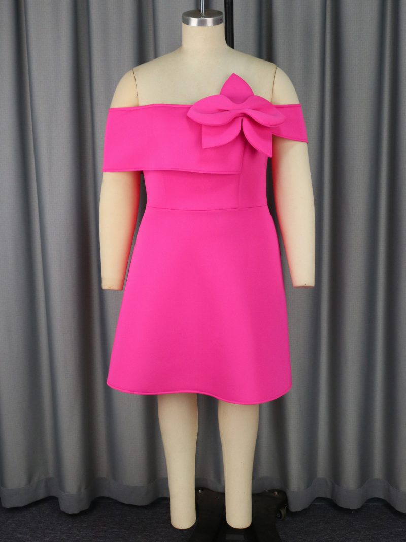 Elegant Off Shoulder Backless A-Line Dress - Image 2