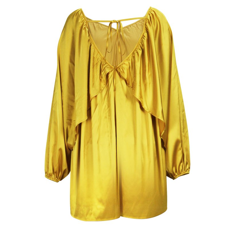 Women's Off-Shoulder Lace-Up Casual Mini Dress - Image 3