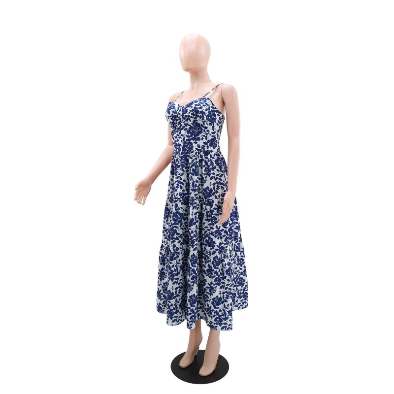 Printed Casual Holiday Sling Dress Women - Image 2