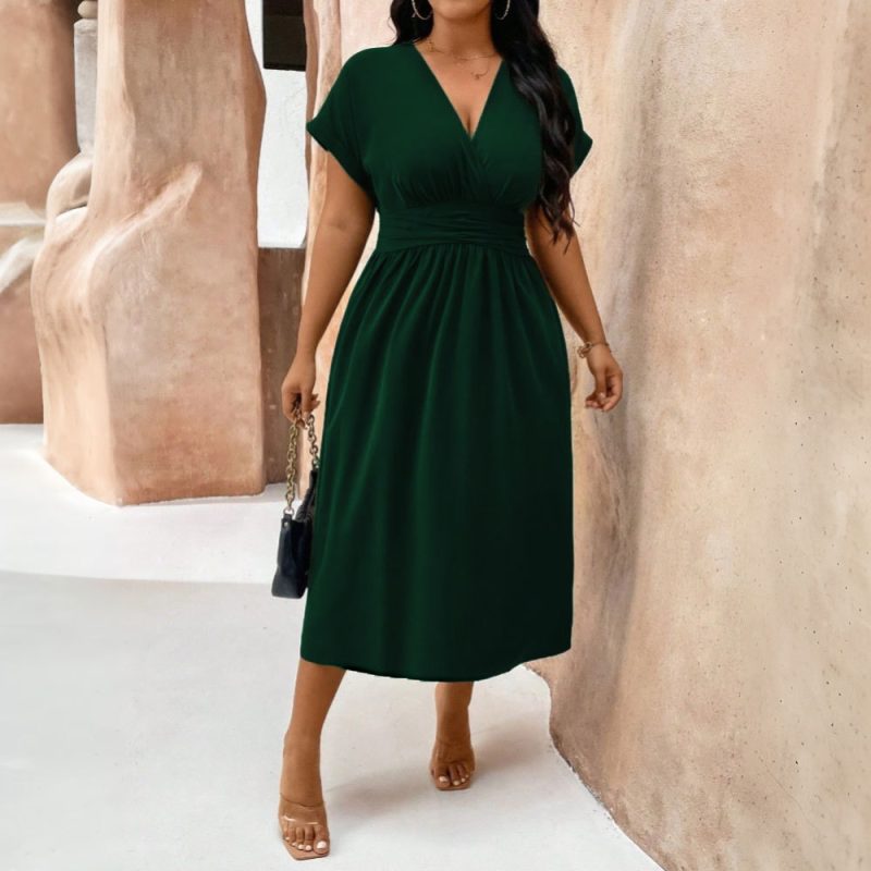 Women’s Plus Size Youthful Spring Midi Dress - Image 4