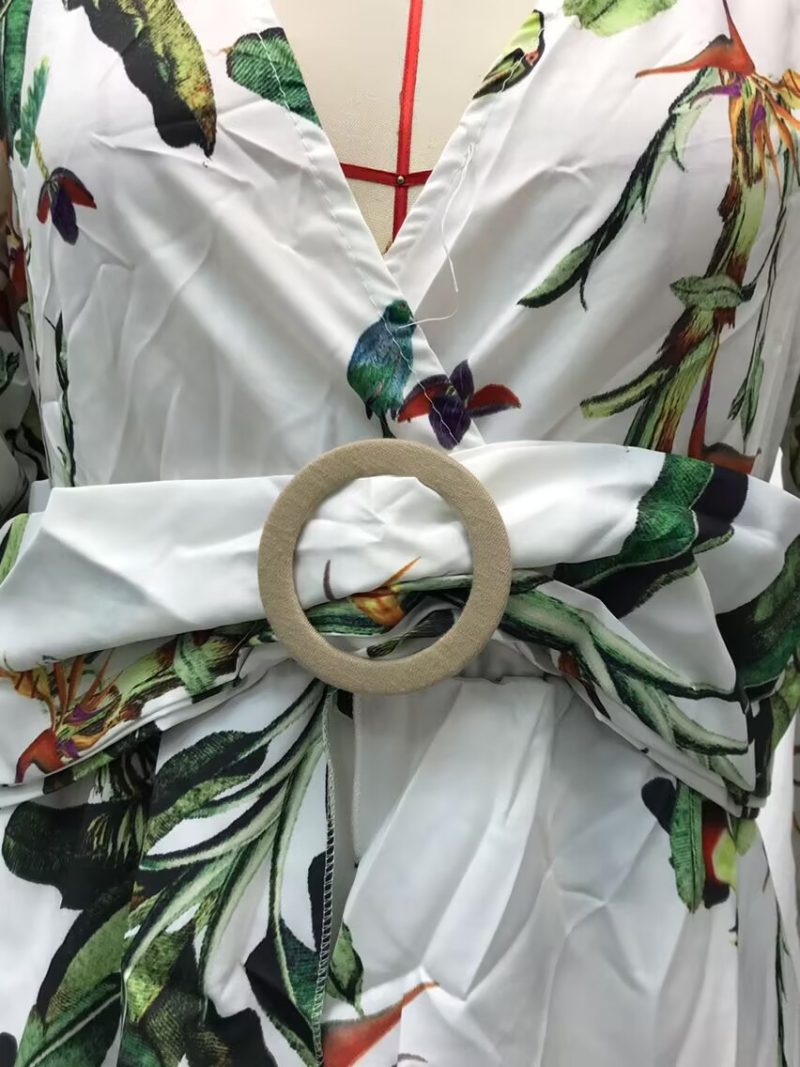 Off-Shoulder Digital Print Dress for Women - Image 4