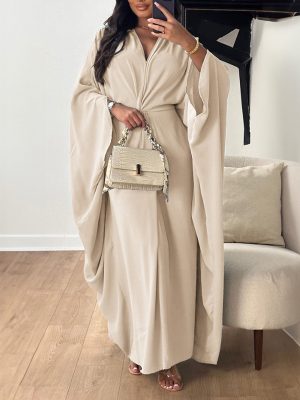 Spring Summer Batwing Dress – Loose Swing Design