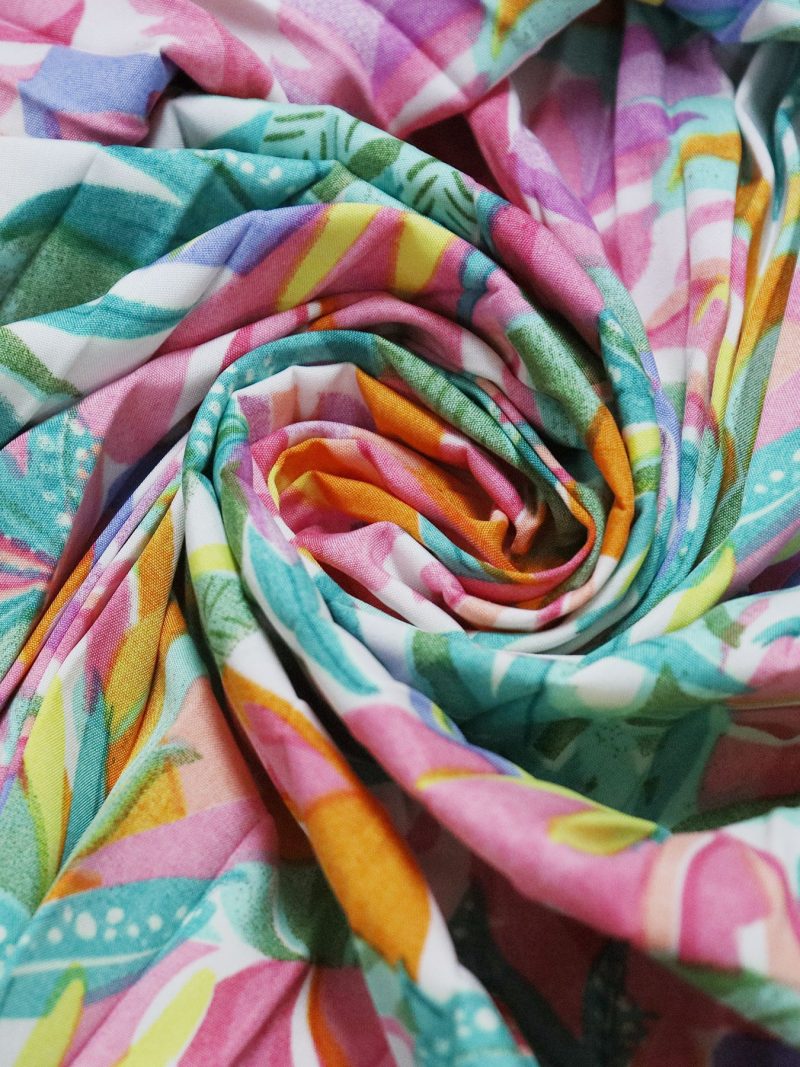 Printed A-Line Pleated Dress with Collar - Image 4