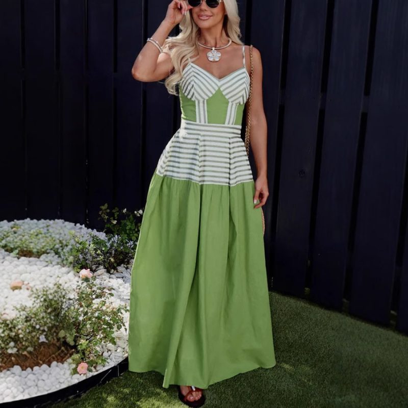 Sexy Backless Printed Cami Summer Dress
