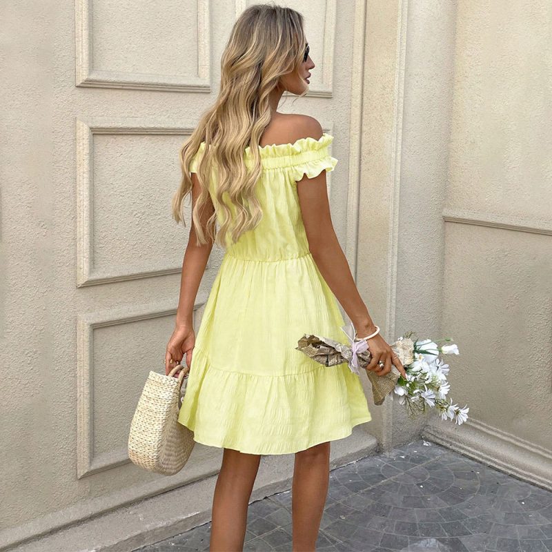 Gentle Off-Shoulder Sweet Summer Dress - Image 2