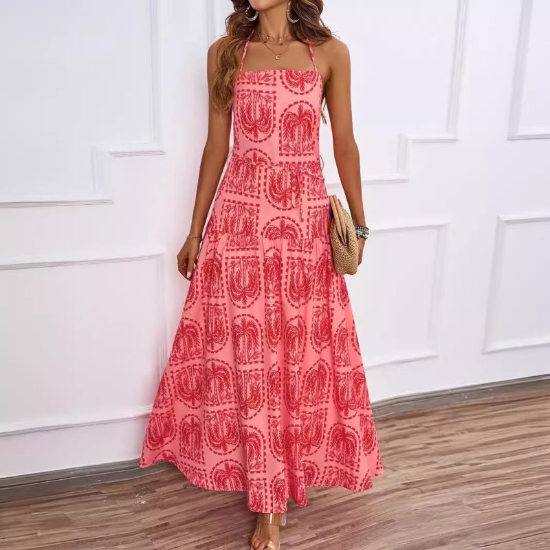 Women’s Floral Halter Dress – Vacation Must-Have - Image 2