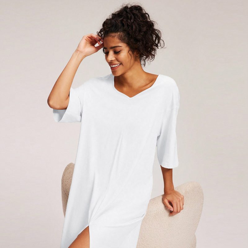 Casual V-Neck Summer Dress for Homewear - Image 4
