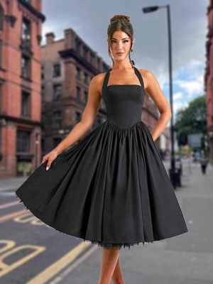 Trendy Puffy Camisole Party Dress Women