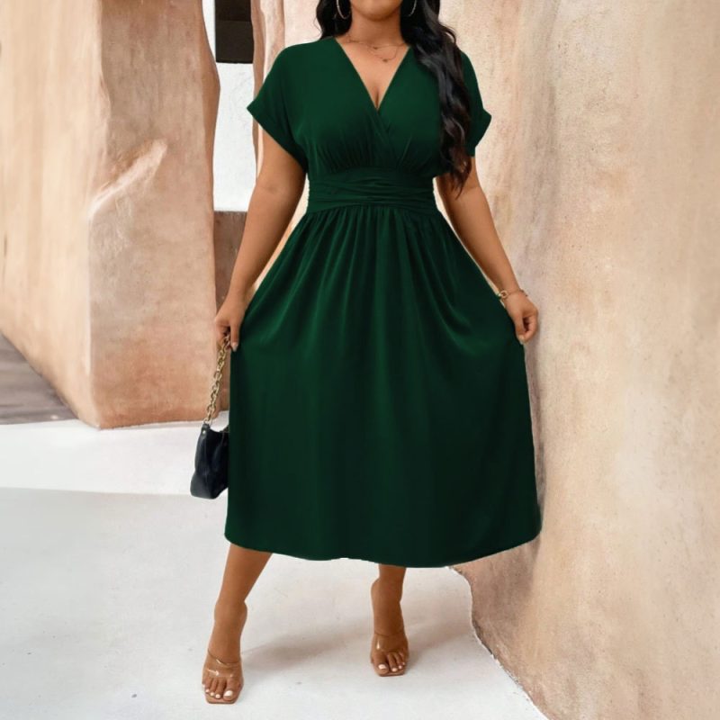 Women’s Plus Size Youthful Spring Midi Dress - Image 3