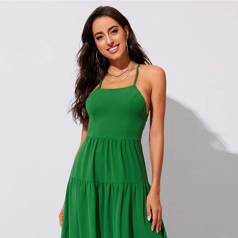 Swing Party Dress – Elegant Backless Straps - Image 3