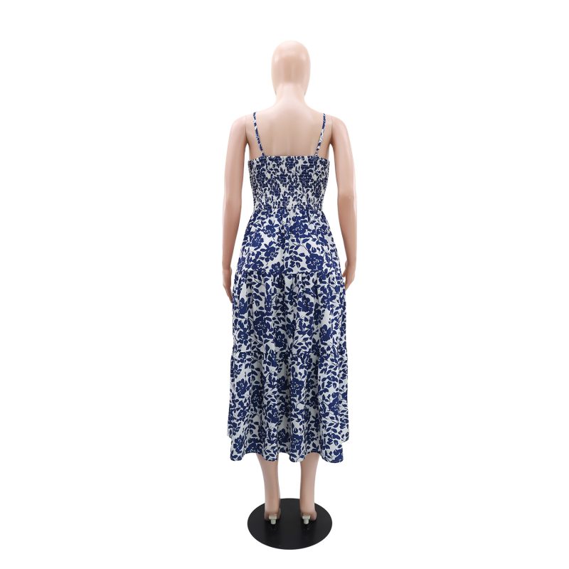 Printed Casual Holiday Sling Dress Women - Image 3
