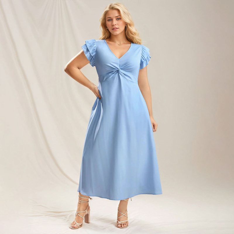 Waist Tight Slimming Dress – Plus Size Look - Image 2