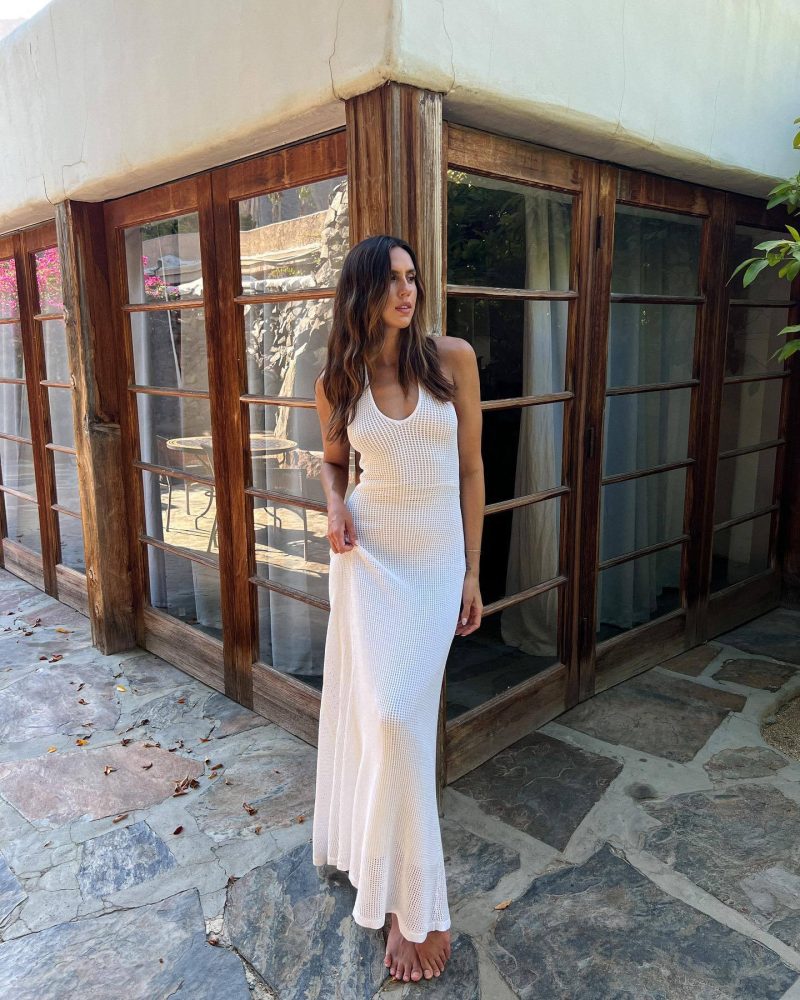 Backless Cutout Mesh Knit Summer Dress - Image 2