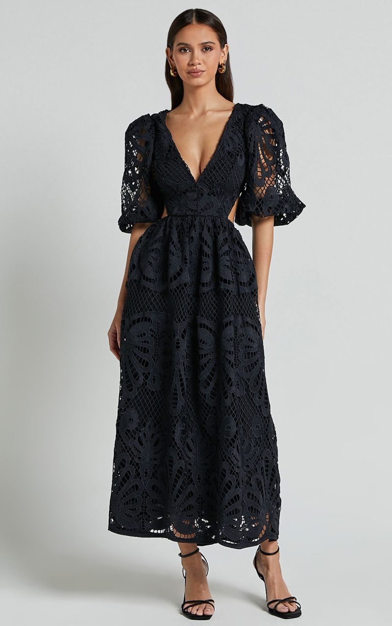 Lace Embroidered Cutout Summer Dress for Women - Image 4