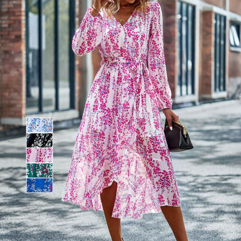 Self-Designed Floral Dress – Spring Autumn Fit - Image 4