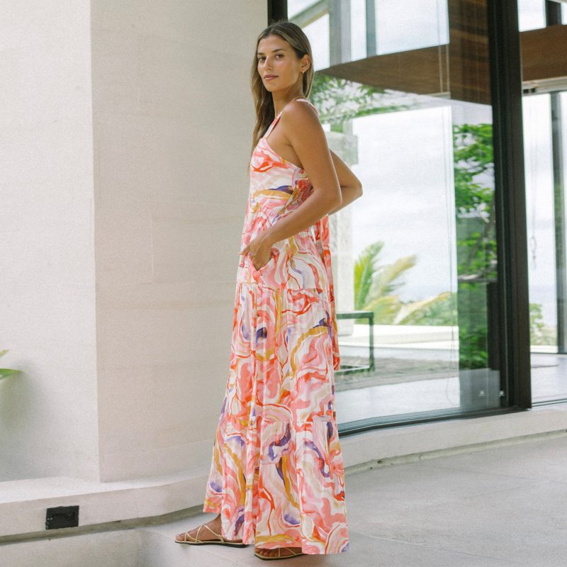 Women's Bohemian Strap Vacation Beach Maxi Dress - Image 2