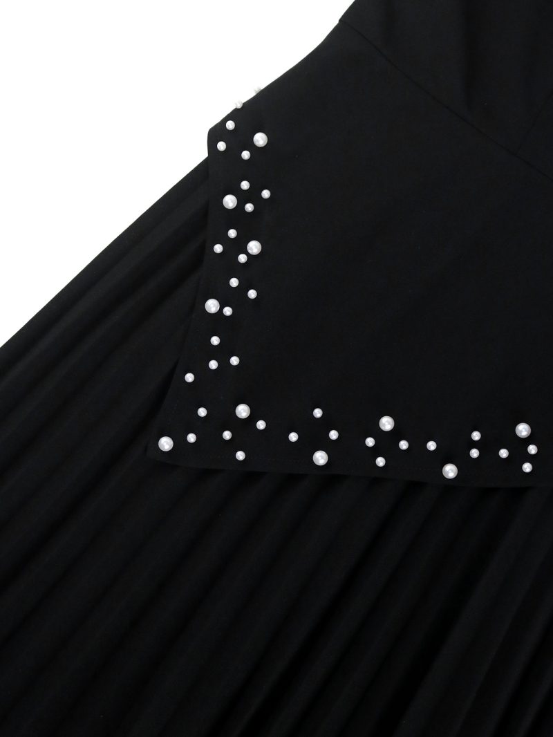 Beaded Cocktail A-Line Dress – V Neck Style - Image 4