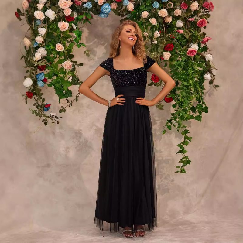Elegant Summer Lace Bridesmaid Evening Party Dress - Image 3