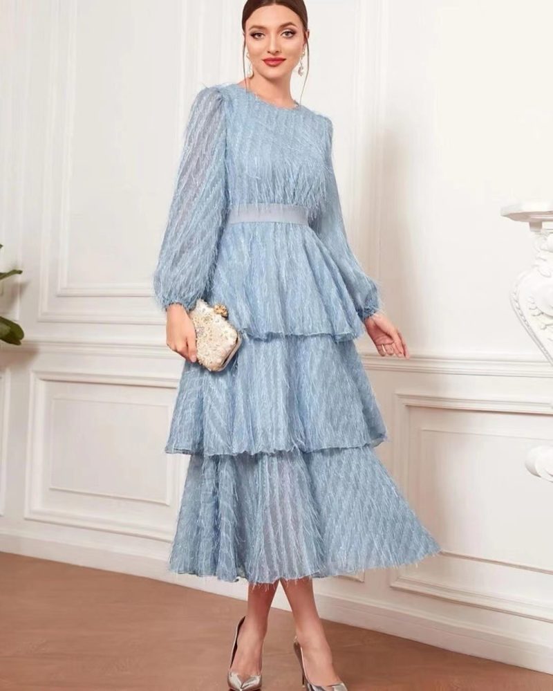 French Retro Lace Slim Early Spring Dress - Image 3