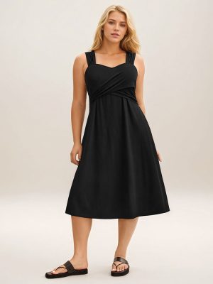 Plus Size Elegant High Waist Maxi Dress