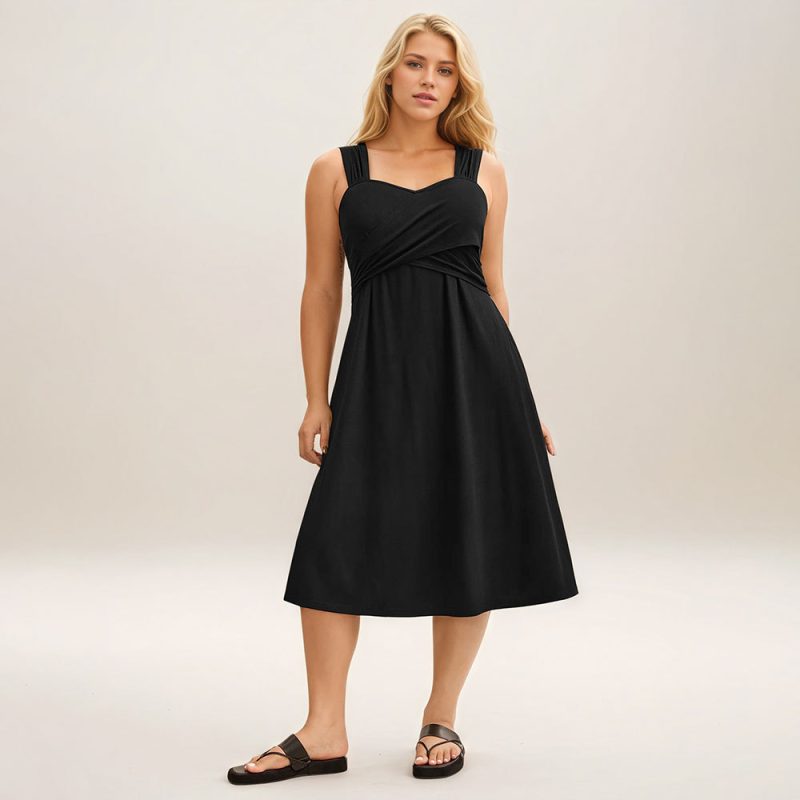 Plus Size Elegant High Waist Maxi Dress