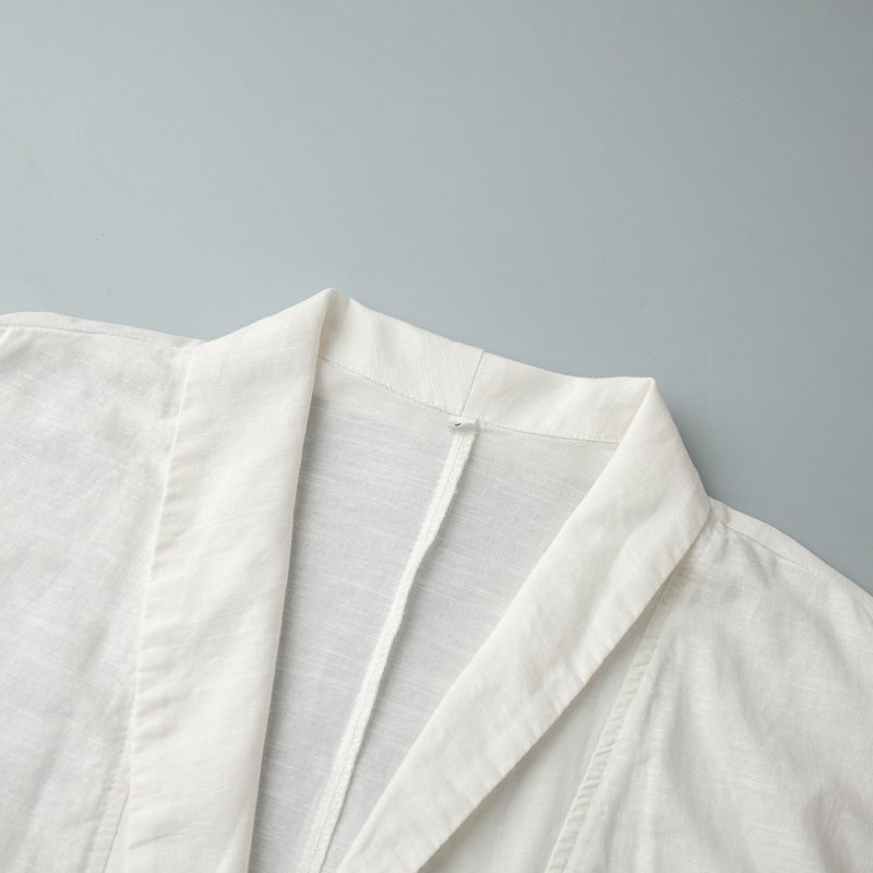 Lightweight Cotton Linen Summer Robe Dress Women - Image 3