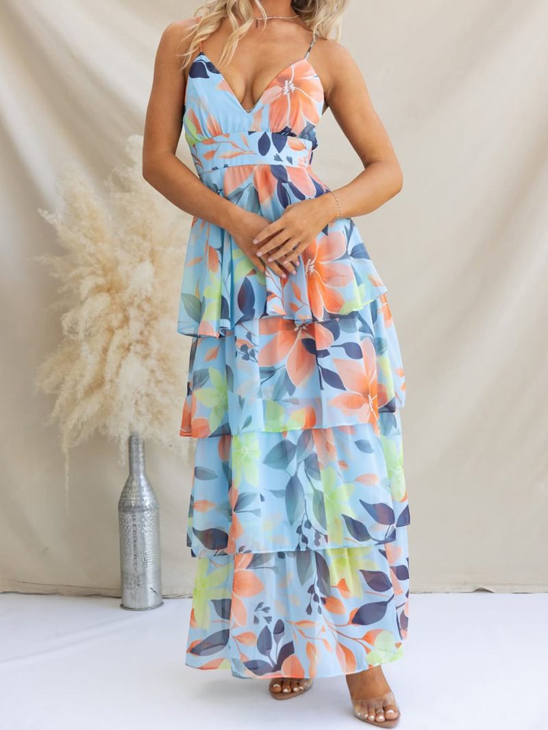 Casual Floral Sling Dress for Spring Summer - Image 4