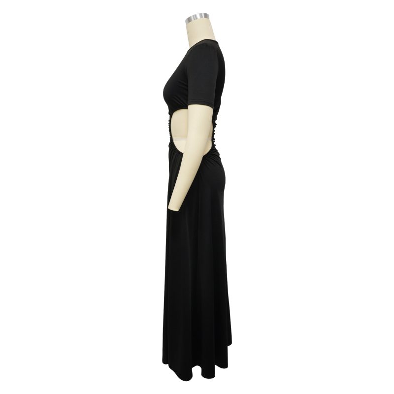 Asymmetric Hollow Out Maxi Dress for Women - Image 3