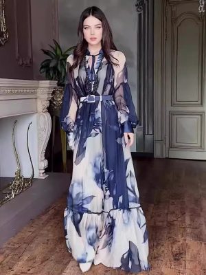 Printed Slim Fit Dress – Summer Elegance Look