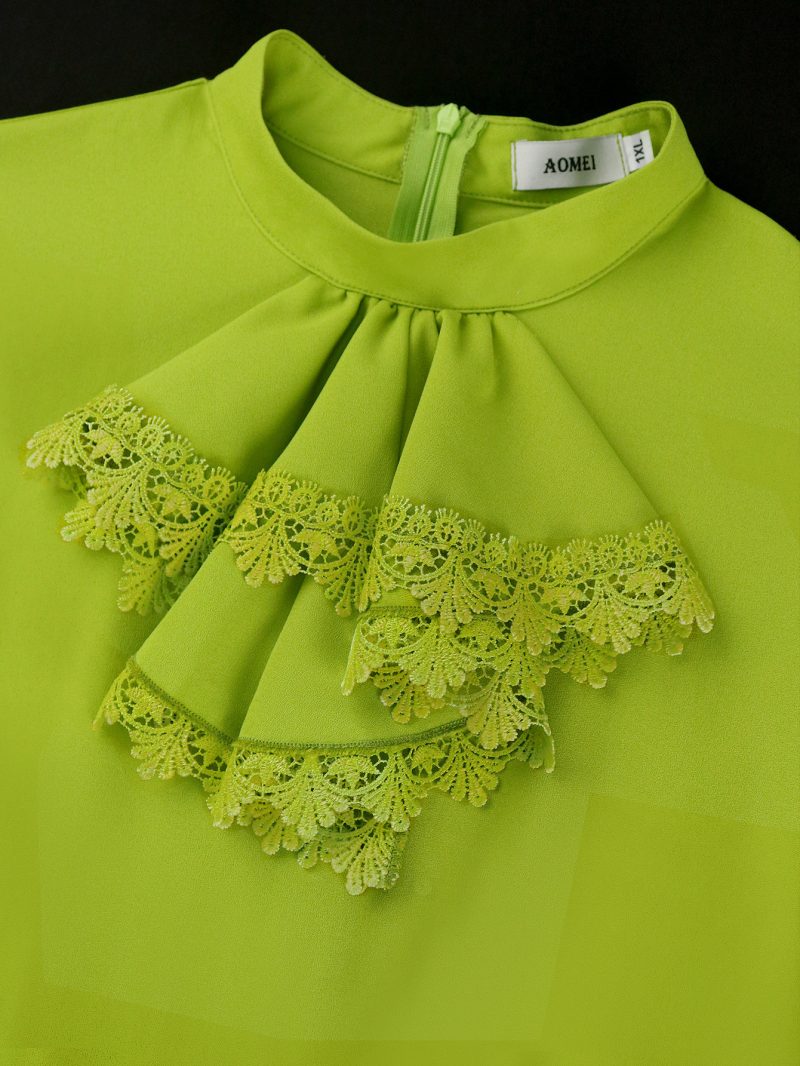 Elegant Green Pleated A-Line Cocktail Dress - Image 3