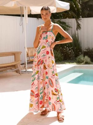 Women’s Printed Seaside Swing Dress for Summer