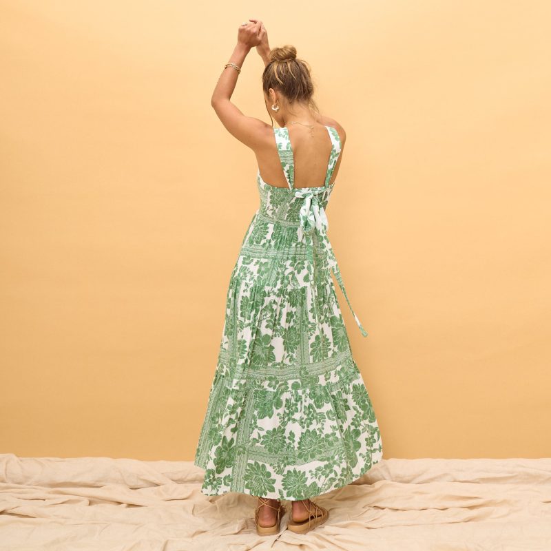 Women's Bohemian Strap Vacation Beach Maxi Dress - Image 3