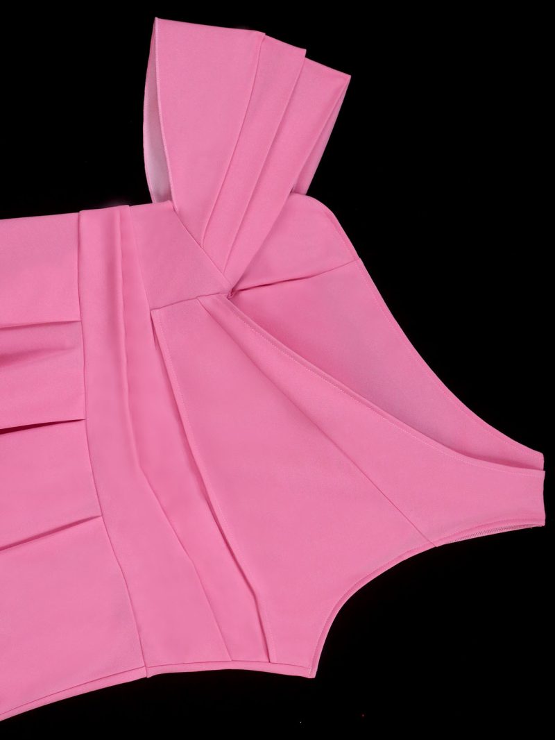 Oblique Collar Sleeveless Party Dress Women - Image 4