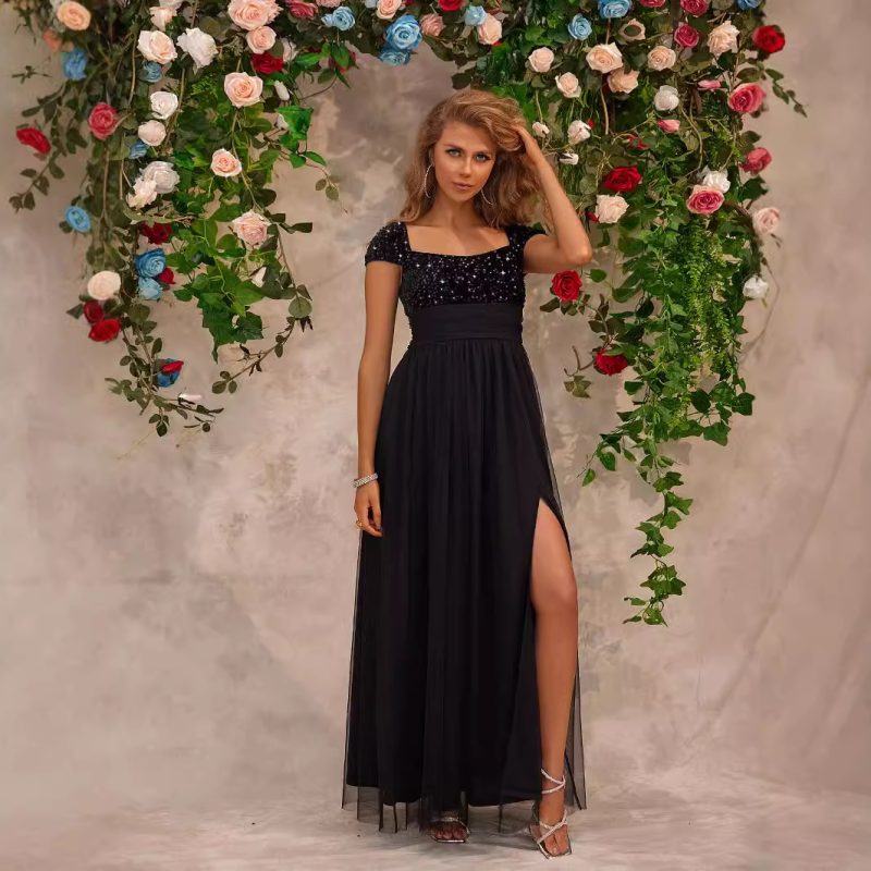 Elegant Summer Lace Bridesmaid Evening Party Dress - Image 4