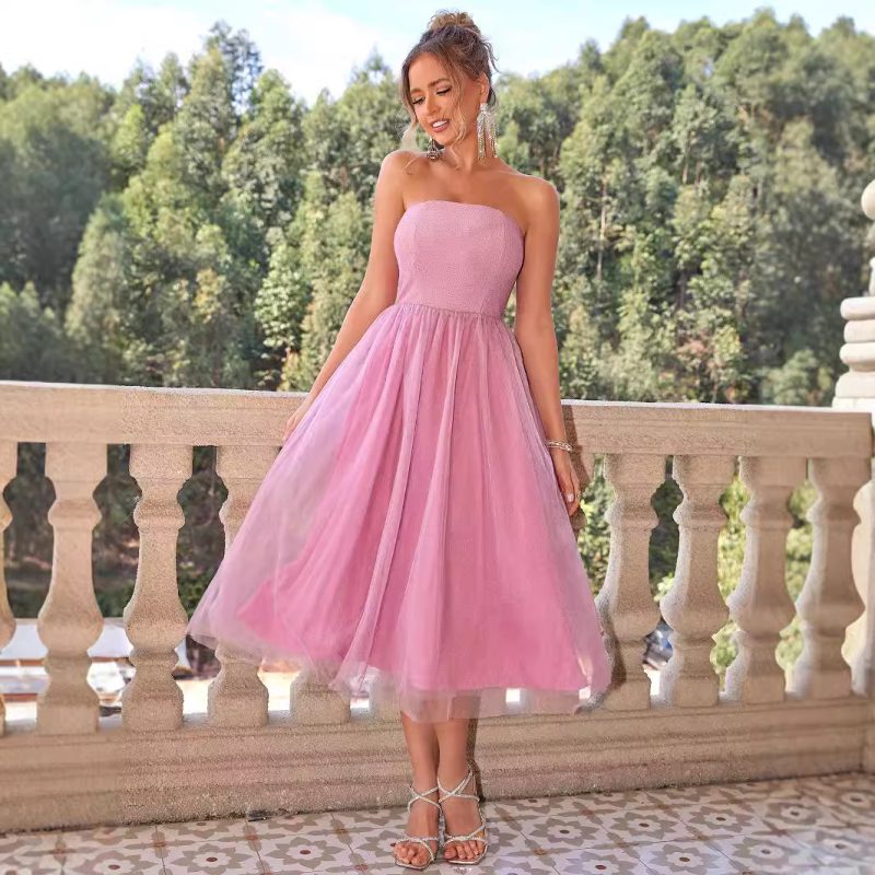 Sleeveless Printed Pocket Dress with Elastic Waist