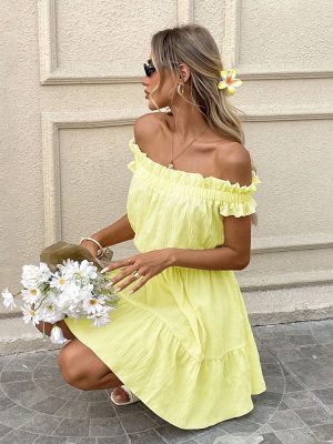 Gentle Off-Shoulder Sweet Summer Dress
