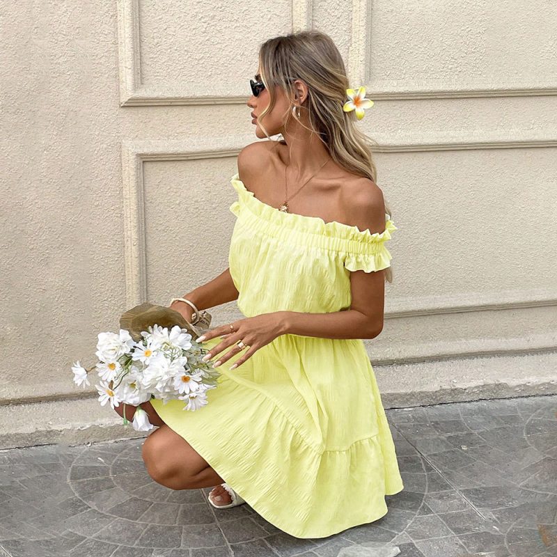 Gentle Off-Shoulder Sweet Summer Dress