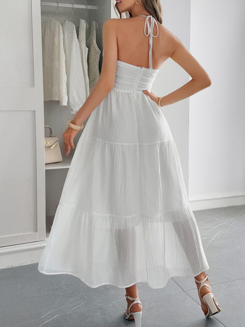 Casual Halter Seaside Maxi Dress Women - Image 2