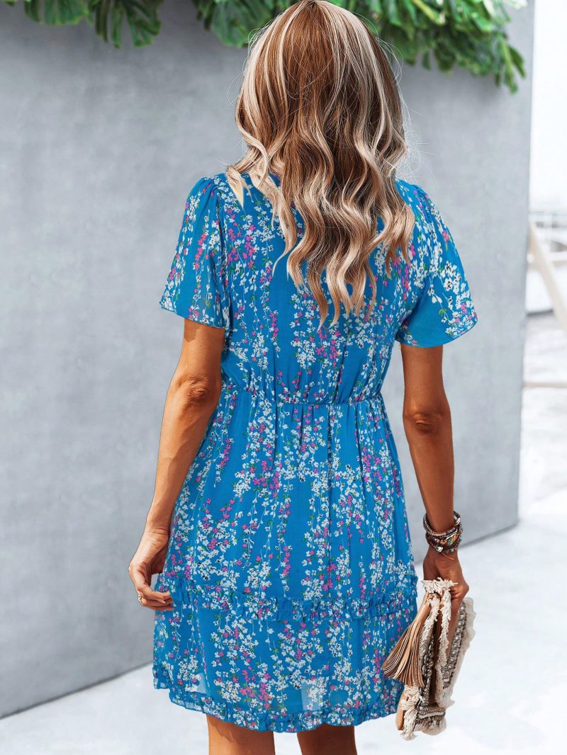 Summer Floral Vacation Dress with Casual Style - Image 3