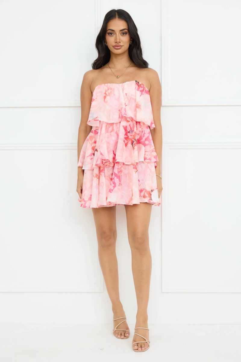 Elegant Layered Chiffon Chest-Wrap Vacation Dress - Image 2
