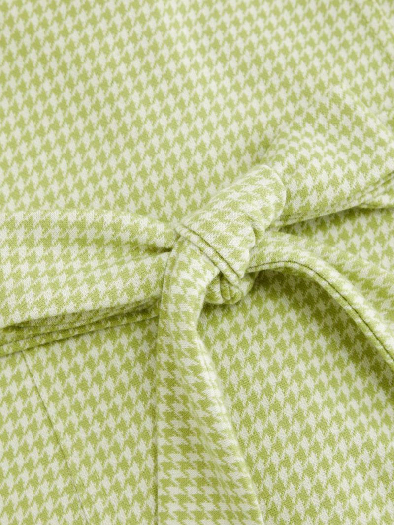 Retro Plaid V-Neck Button Sleeveless Dress - Image 4