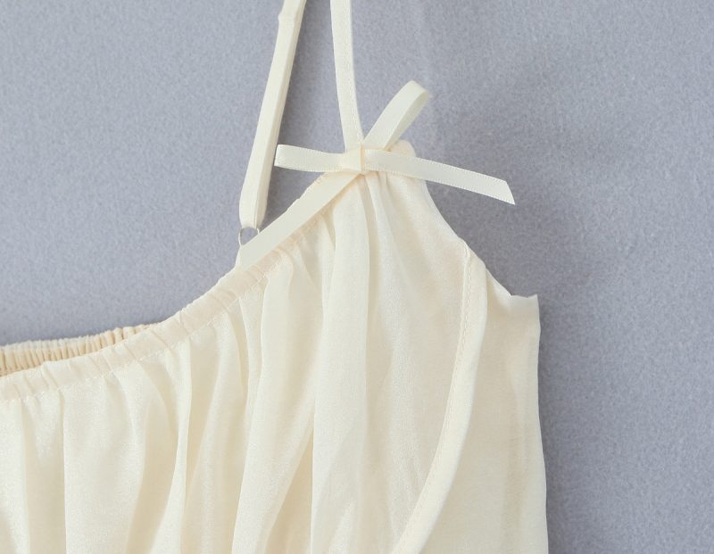 Bow Sling Waist Slimming Vacation Dress - Image 3