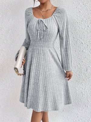 Women’s Minimalist Long Sleeve Winter Dress