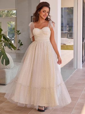 Polka Dot Strap Dress – Beach Tube Style